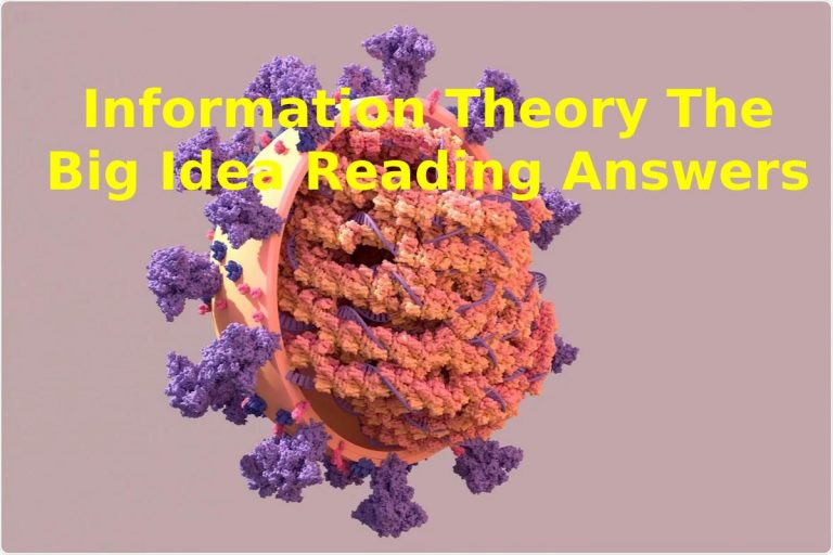 Information Theory The Big Idea Reading Answers – Detail Summary